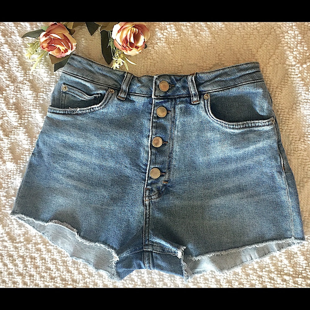 MAJE High Rise Denim Shorts